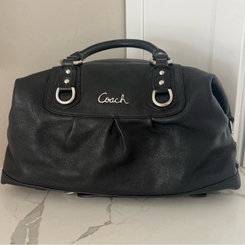 Coach , Black Women's leather Bag with handle and sholder strap - Picture 4 of 12
